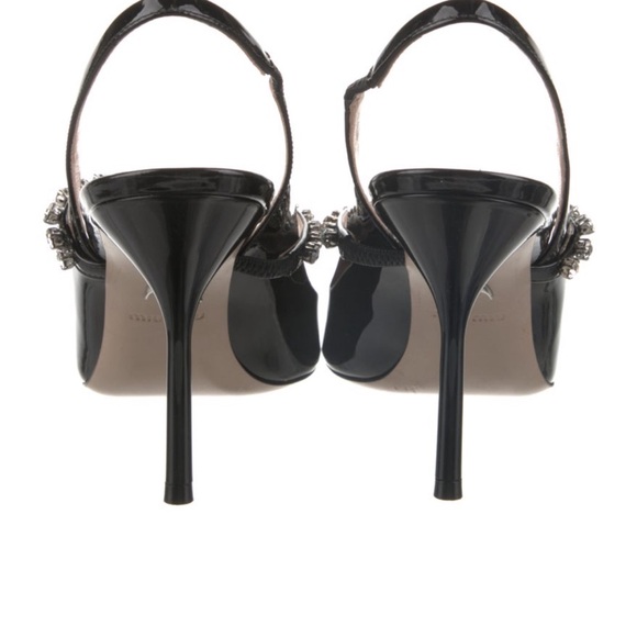 Miu Miu Black Heels with Crystal Strap - Picture 4 of 5